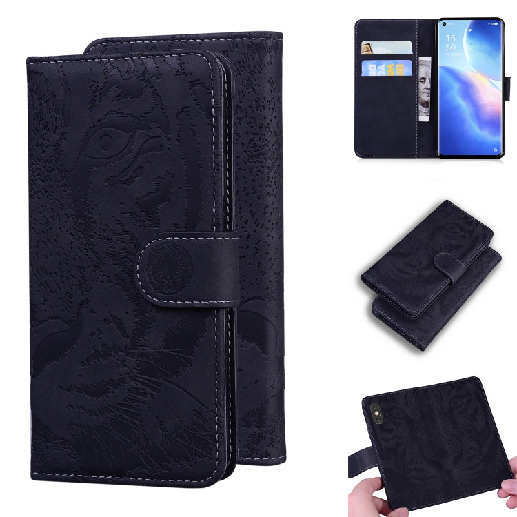 For OPPO Find X3 Neo / Reno5 Pro+ 5G Tiger Embossing Pattern Horizontal Flip Leather Case with Holder & Card Slots & Wallet