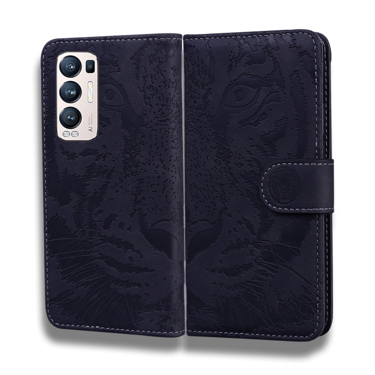 For OPPO Find X3 Neo / Reno5 Pro+ 5G Tiger Embossing Pattern Horizontal Flip Leather Case with Holder & Card Slots & Wallet