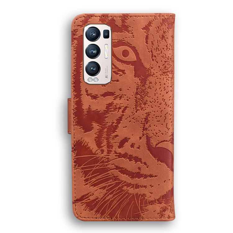 For OPPO Find X3 Neo / Reno5 Pro+ 5G Tiger Embossing Pattern Horizontal Flip Leather Case with Holder & Card Slots & Wallet