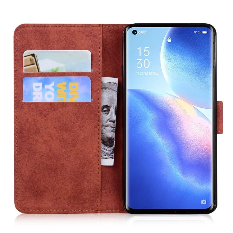 For OPPO Find X3 Neo / Reno5 Pro+ 5G Tiger Embossing Pattern Horizontal Flip Leather Case with Holder & Card Slots & Wallet