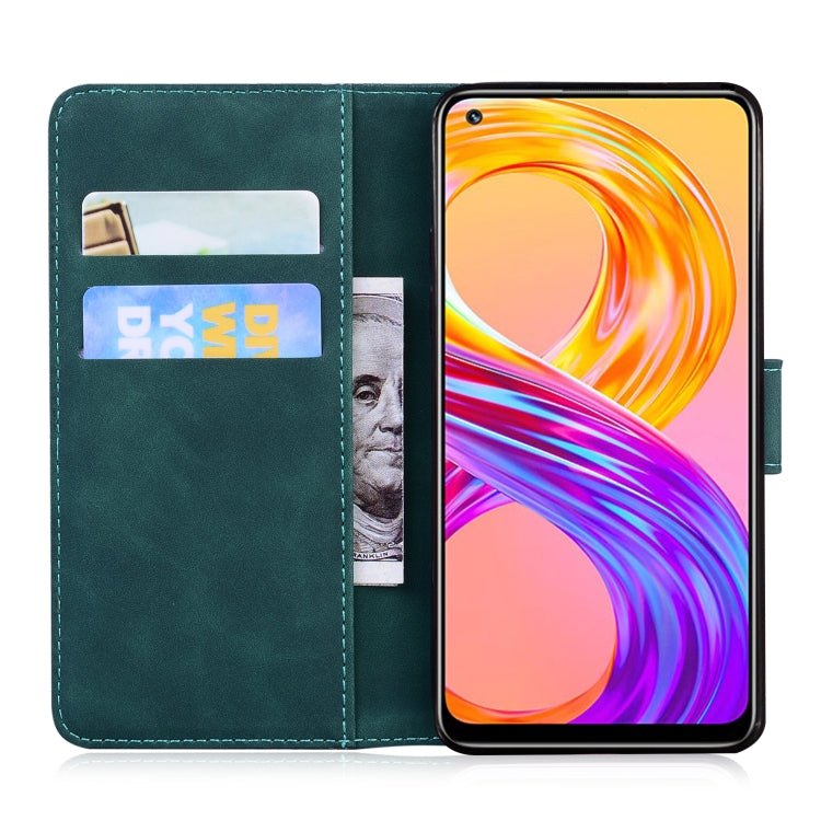 For OPPO Realme 8 / Realme 8 Pro Tiger Embossing Pattern Horizontal Flip Leather Case with Holder & Card Slots & Wallet