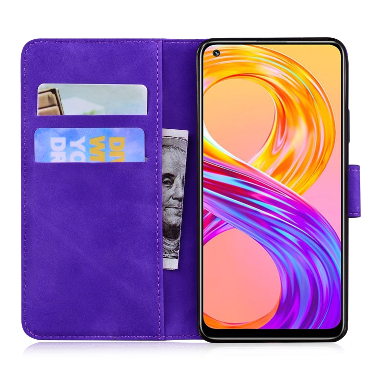 For OPPO Realme 8 / Realme 8 Pro Tiger Embossing Pattern Horizontal Flip Leather Case with Holder & Card Slots & Wallet