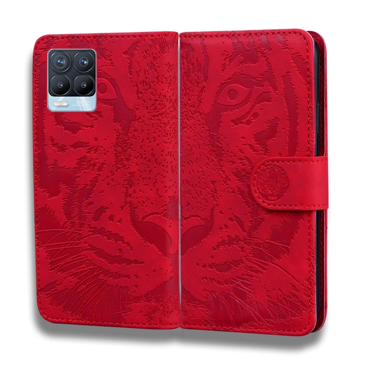 For OPPO Realme 8 / Realme 8 Pro Tiger Embossing Pattern Horizontal Flip Leather Case with Holder & Card Slots & Wallet
