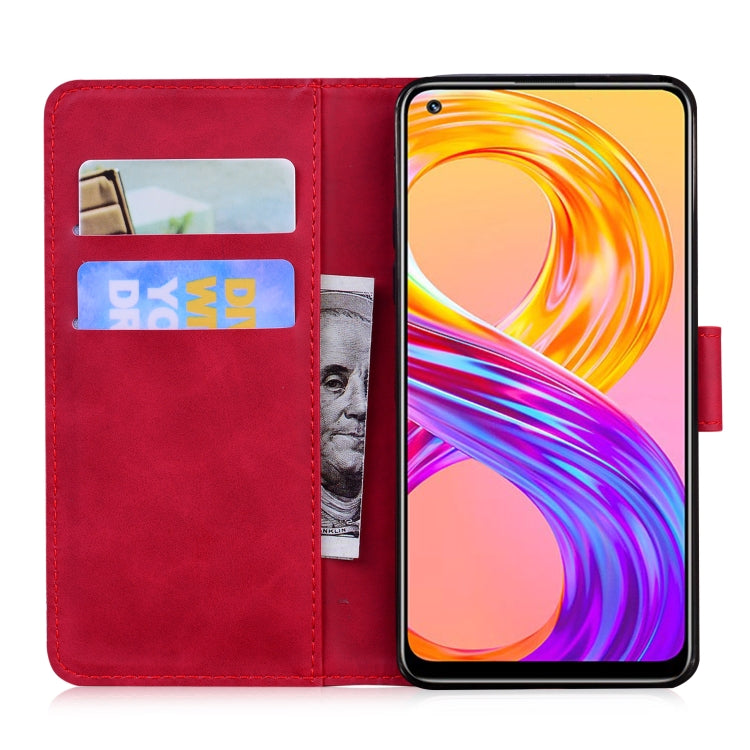 For OPPO Realme 8 / Realme 8 Pro Tiger Embossing Pattern Horizontal Flip Leather Case with Holder & Card Slots & Wallet