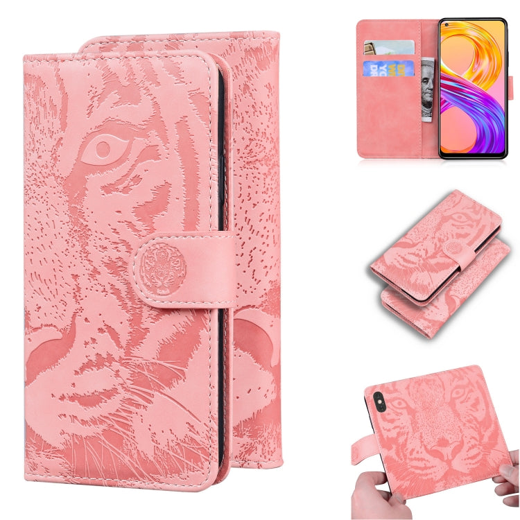 For OPPO Realme 8 / Realme 8 Pro Tiger Embossing Pattern Horizontal Flip Leather Case with Holder & Card Slots & Wallet