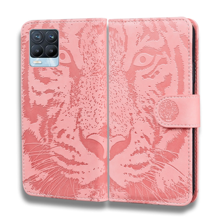 For OPPO Realme 8 / Realme 8 Pro Tiger Embossing Pattern Horizontal Flip Leather Case with Holder & Card Slots & Wallet