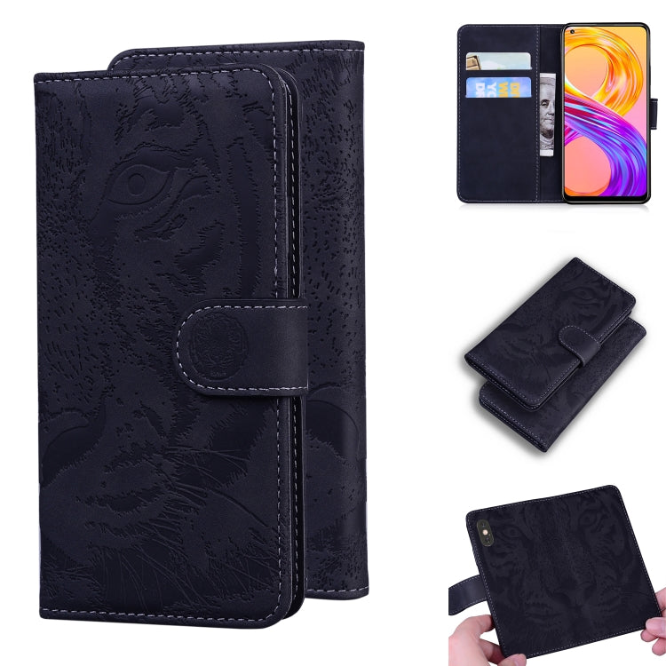 For OPPO Realme 8 / Realme 8 Pro Tiger Embossing Pattern Horizontal Flip Leather Case with Holder & Card Slots & Wallet