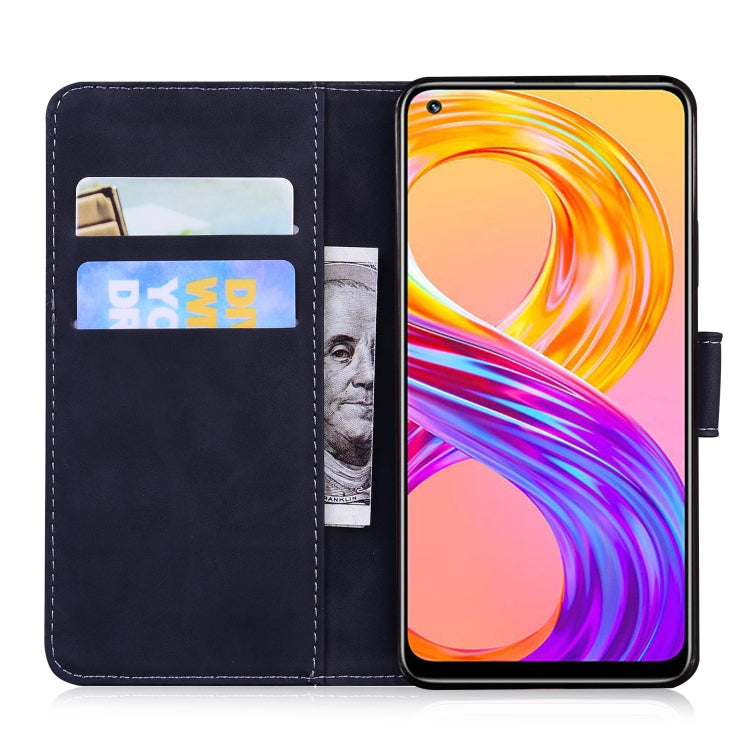 For OPPO Realme 8 / Realme 8 Pro Tiger Embossing Pattern Horizontal Flip Leather Case with Holder & Card Slots & Wallet