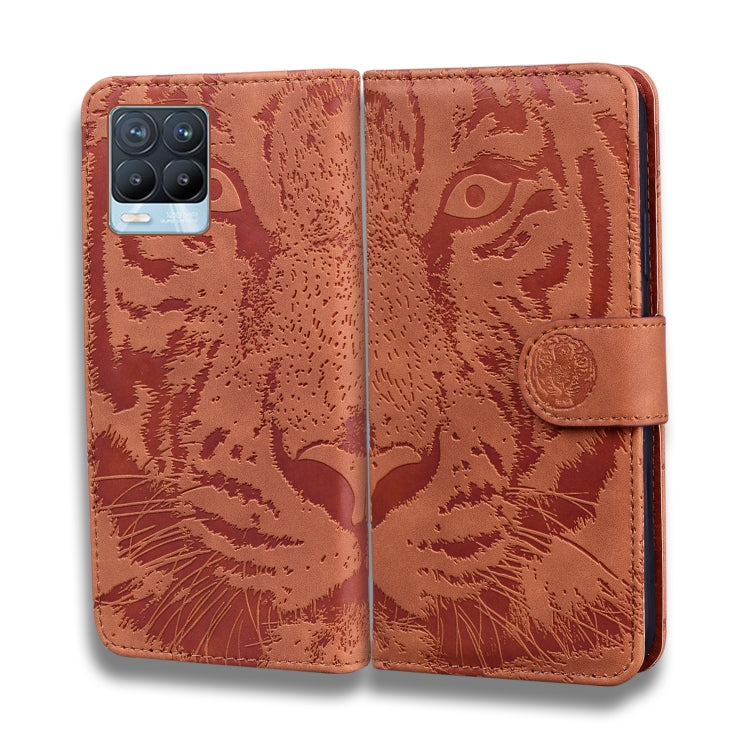 For OPPO Realme 8 / Realme 8 Pro Tiger Embossing Pattern Horizontal Flip Leather Case with Holder & Card Slots & Wallet