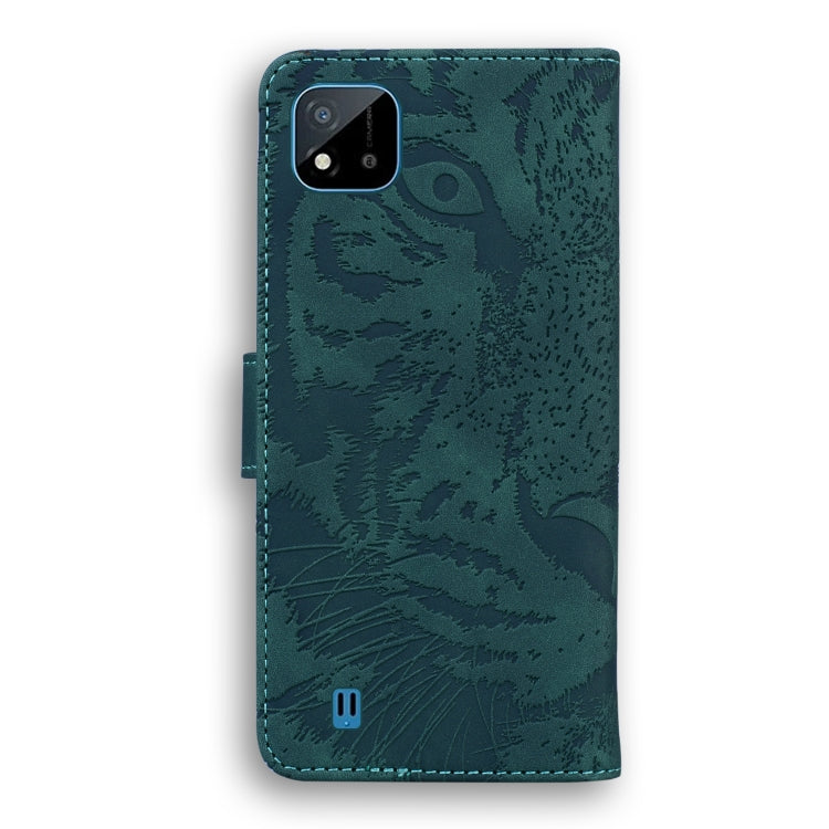 For OPPO Realme C20 Tiger Embossing Pattern Horizontal Flip Leather Case with Holder & Card Slots & Wallet