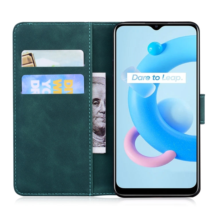For OPPO Realme C20 Tiger Embossing Pattern Horizontal Flip Leather Case with Holder & Card Slots & Wallet