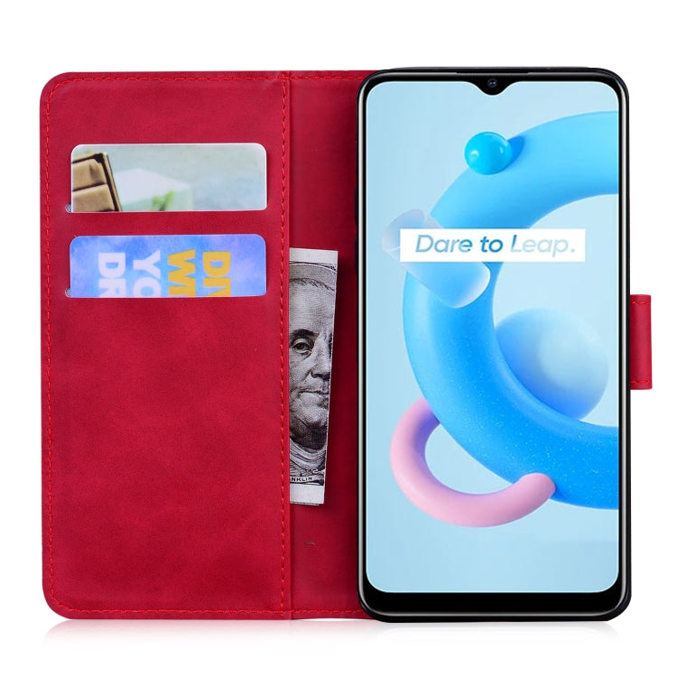 For OPPO Realme C20 Tiger Embossing Pattern Horizontal Flip Leather Case with Holder & Card Slots & Wallet