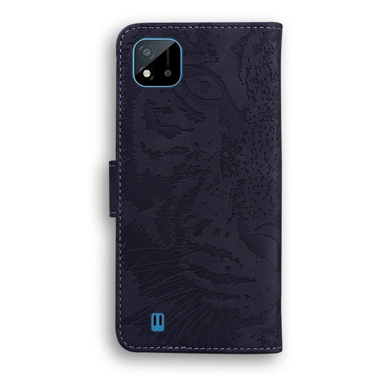 For OPPO Realme C20 Tiger Embossing Pattern Horizontal Flip Leather Case with Holder & Card Slots & Wallet