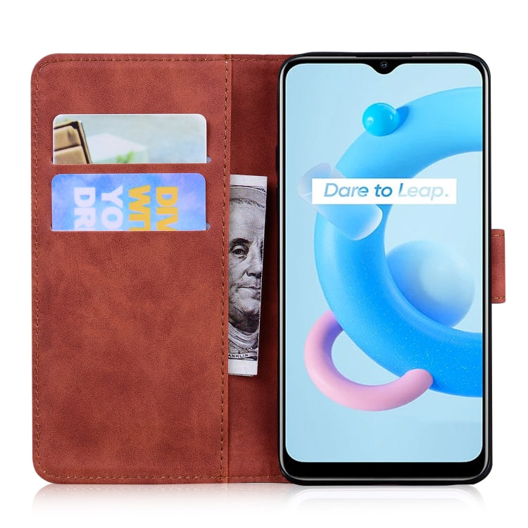 For OPPO Realme C20 Tiger Embossing Pattern Horizontal Flip Leather Case with Holder & Card Slots & Wallet