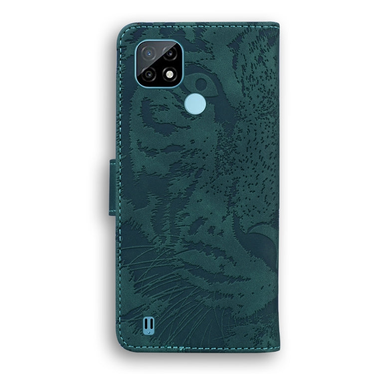 For OPPO Realme C21 Tiger Embossing Pattern Horizontal Flip Leather Case with Holder & Card Slots & Wallet