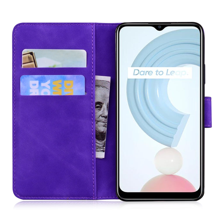 For OPPO Realme C21 Tiger Embossing Pattern Horizontal Flip Leather Case with Holder & Card Slots & Wallet