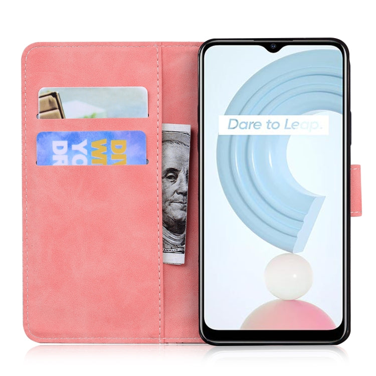 For OPPO Realme C21 Tiger Embossing Pattern Horizontal Flip Leather Case with Holder & Card Slots & Wallet