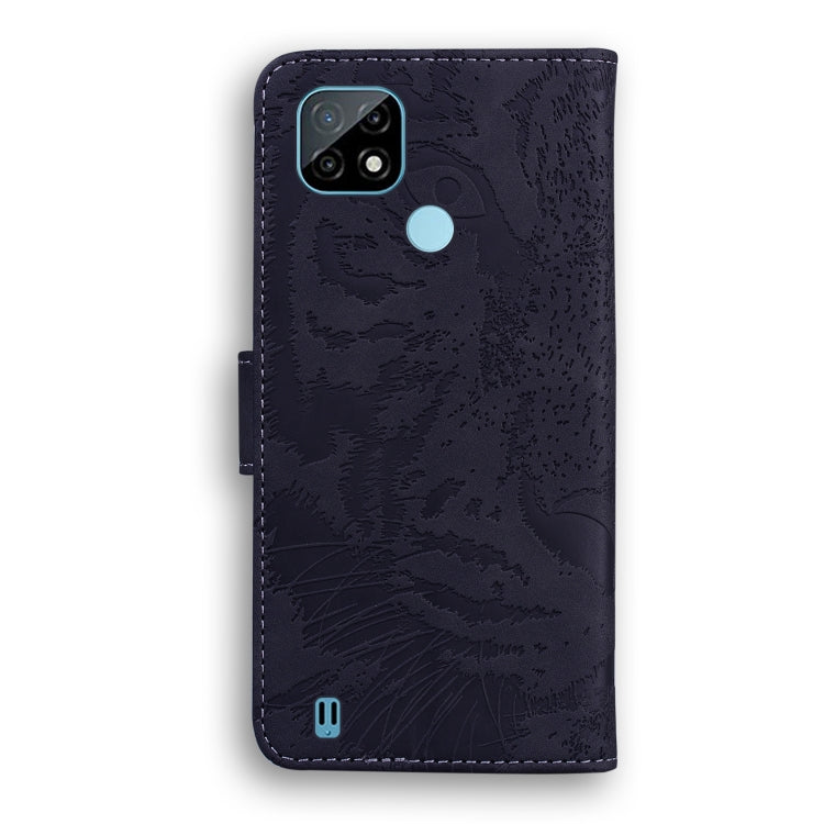 For OPPO Realme C21 Tiger Embossing Pattern Horizontal Flip Leather Case with Holder & Card Slots & Wallet