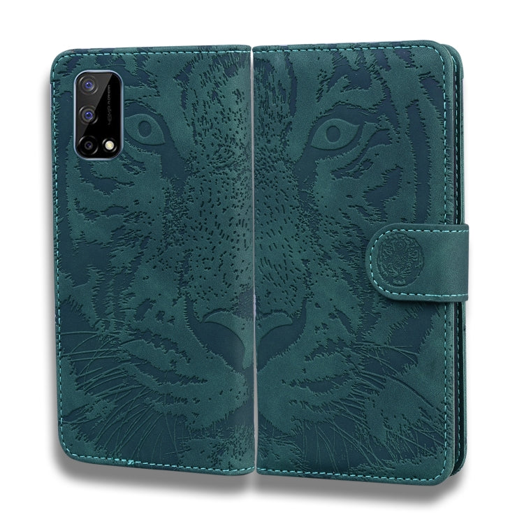 For OPPO Realme V5 5G Tiger Embossing Pattern Horizontal Flip Leather Case with Holder & Card Slots & Wallet