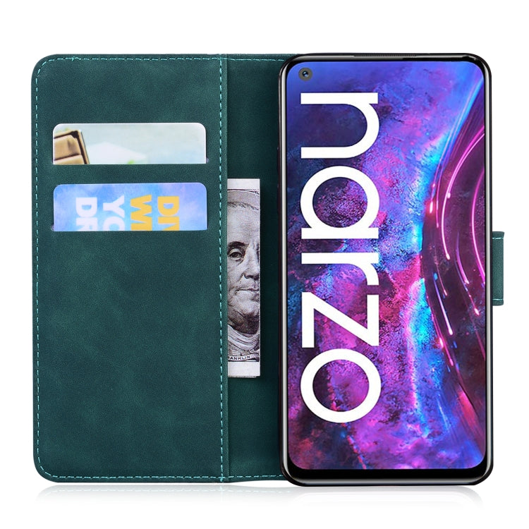 For OPPO Realme V5 5G Tiger Embossing Pattern Horizontal Flip Leather Case with Holder & Card Slots & Wallet