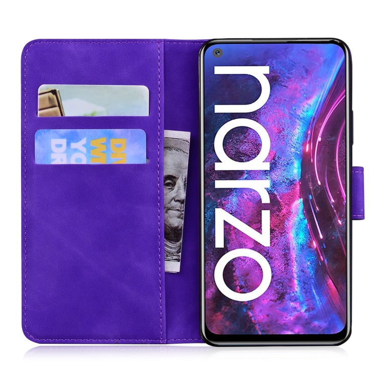 For OPPO Realme V5 5G Tiger Embossing Pattern Horizontal Flip Leather Case with Holder & Card Slots & Wallet