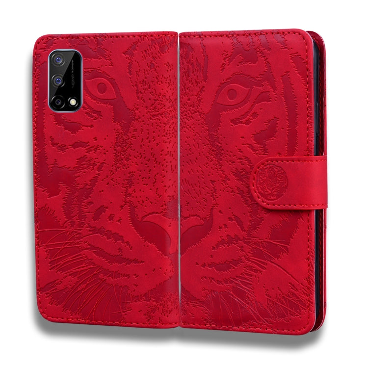 For OPPO Realme V5 5G Tiger Embossing Pattern Horizontal Flip Leather Case with Holder & Card Slots & Wallet