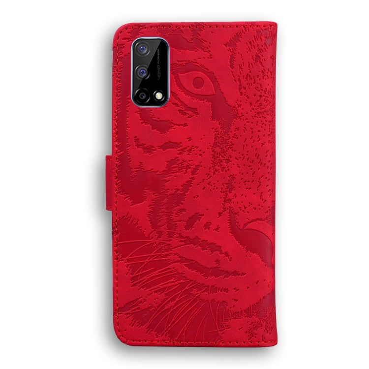 For OPPO Realme V5 5G Tiger Embossing Pattern Horizontal Flip Leather Case with Holder & Card Slots & Wallet