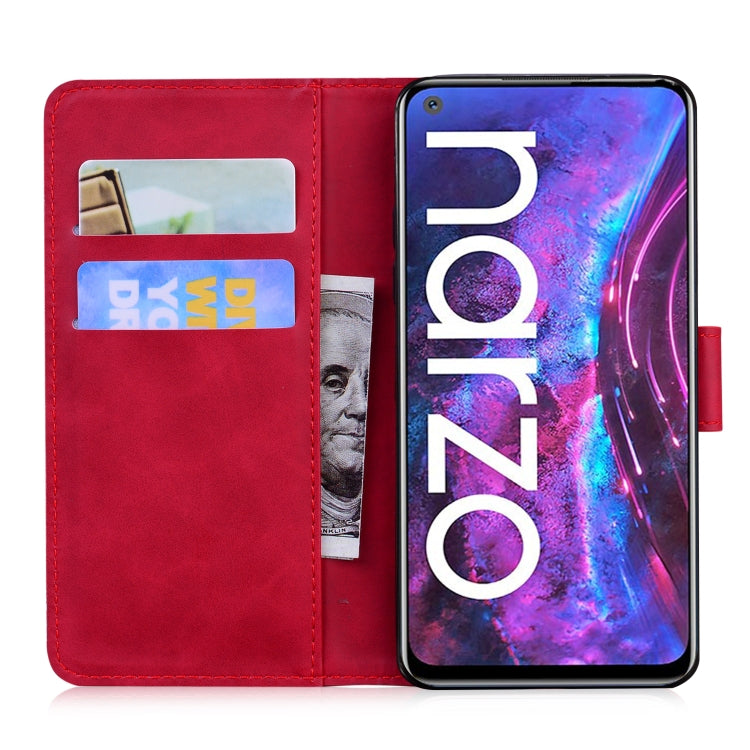For OPPO Realme V5 5G Tiger Embossing Pattern Horizontal Flip Leather Case with Holder & Card Slots & Wallet