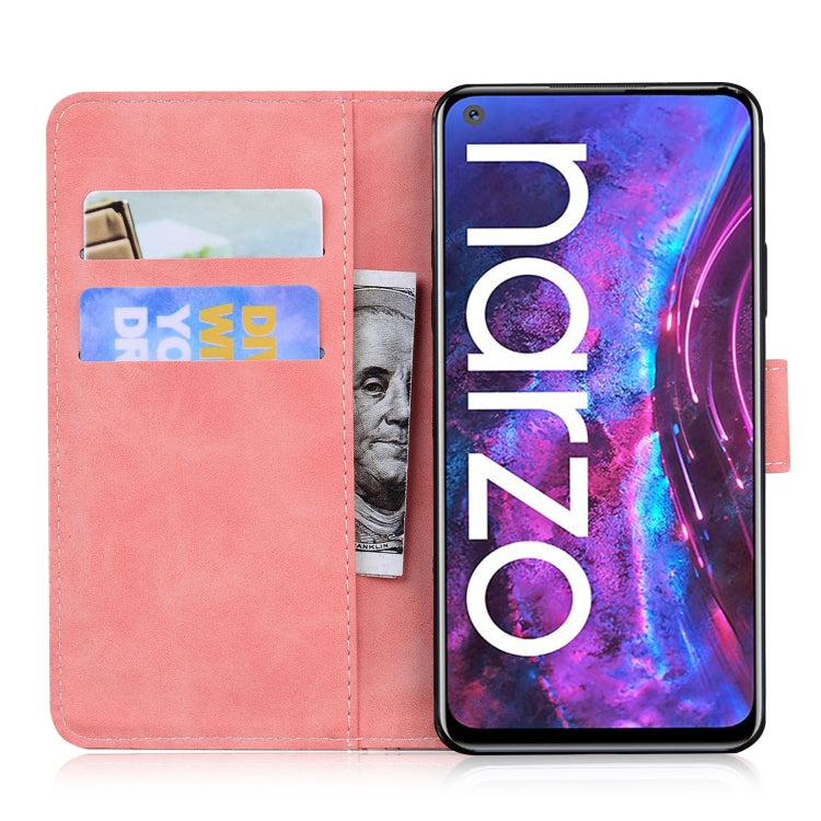 For OPPO Realme V5 5G Tiger Embossing Pattern Horizontal Flip Leather Case with Holder & Card Slots & Wallet
