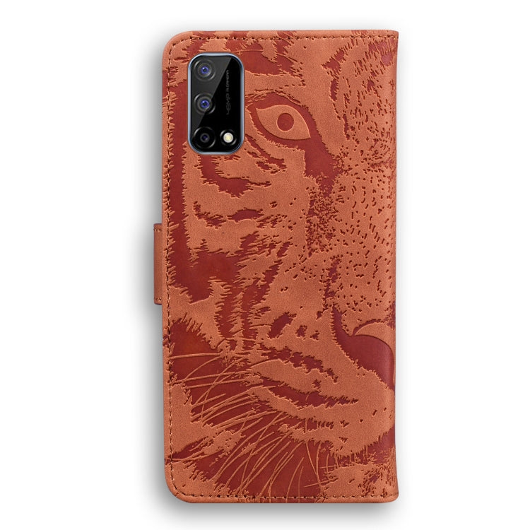 For OPPO Realme V5 5G Tiger Embossing Pattern Horizontal Flip Leather Case with Holder & Card Slots & Wallet