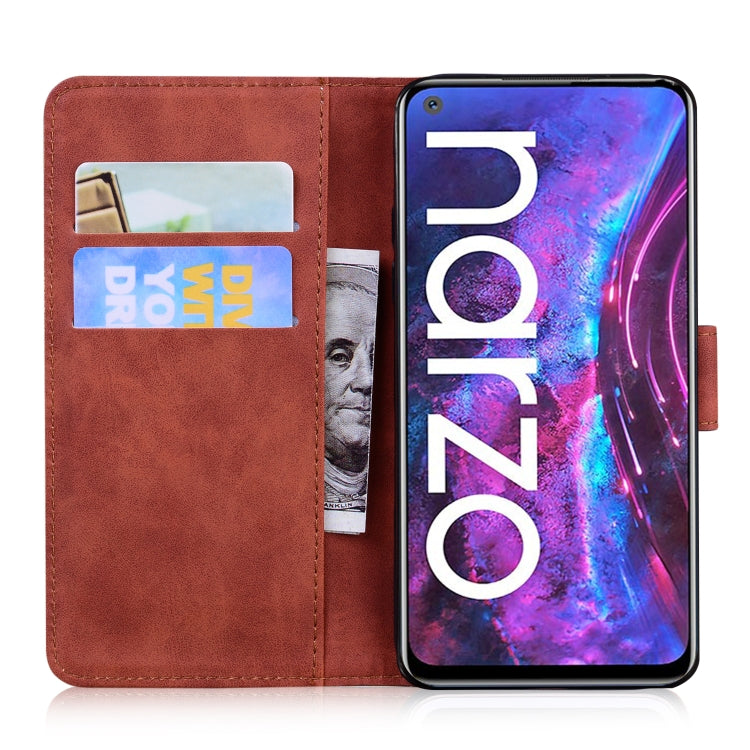 For OPPO Realme V5 5G Tiger Embossing Pattern Horizontal Flip Leather Case with Holder & Card Slots & Wallet