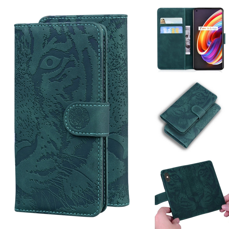 For OPPO Realme X7 Pro 5G Tiger Embossing Pattern Horizontal Flip Leather Case with Holder & Card Slots & Wallet