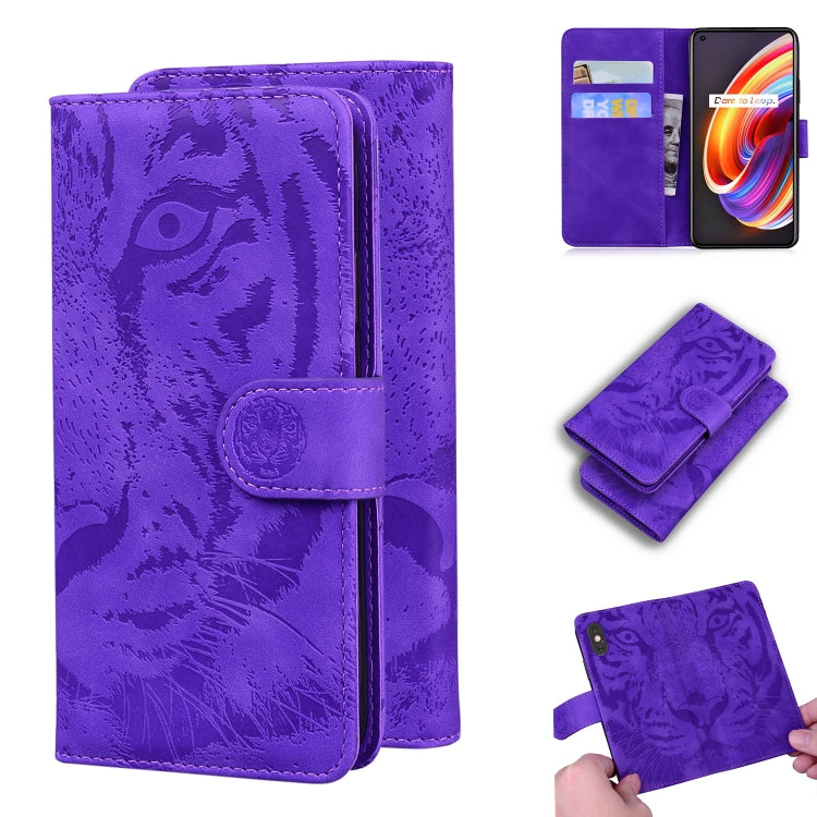 For OPPO Realme X7 Pro 5G Tiger Embossing Pattern Horizontal Flip Leather Case with Holder & Card Slots & Wallet