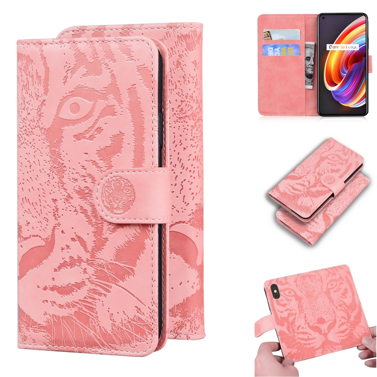 For OPPO Realme X7 Pro 5G Tiger Embossing Pattern Horizontal Flip Leather Case with Holder & Card Slots & Wallet