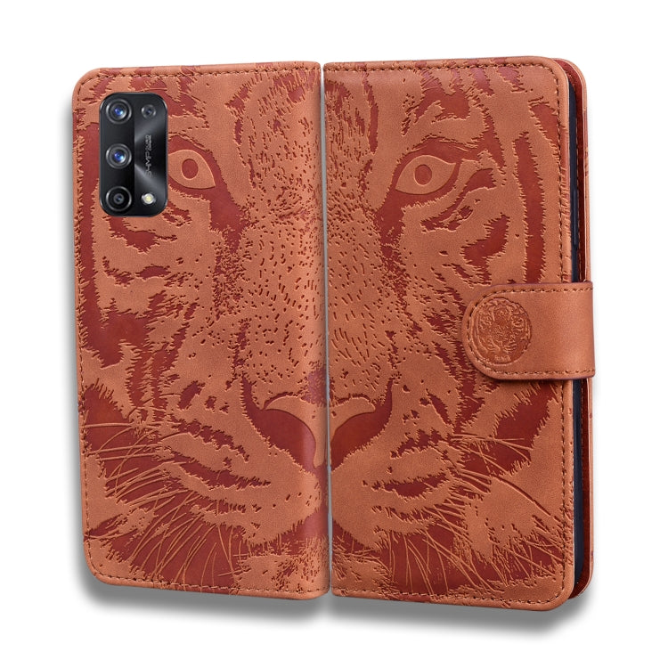 For OPPO Realme X7 Pro 5G Tiger Embossing Pattern Horizontal Flip Leather Case with Holder & Card Slots & Wallet