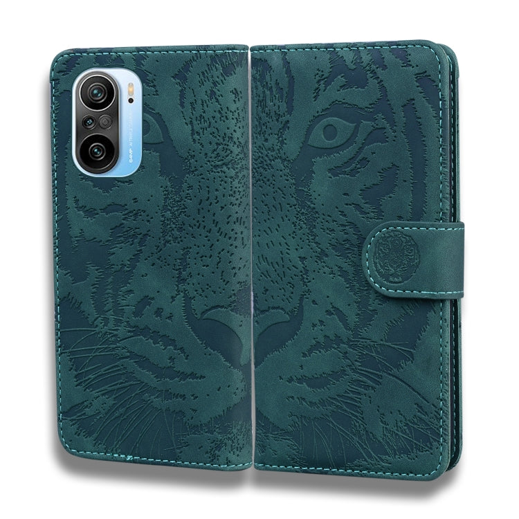 For Xiaomi Redmi K40 / K40 Pro / Poco F3 Tiger Embossing Pattern Horizontal Flip Leather Case with Holder & Card Slots & Wallet