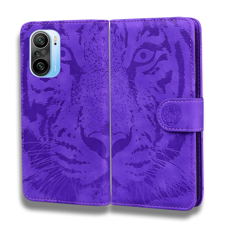 For Xiaomi Redmi K40 / K40 Pro / Poco F3 Tiger Embossing Pattern Horizontal Flip Leather Case with Holder & Card Slots & Wallet