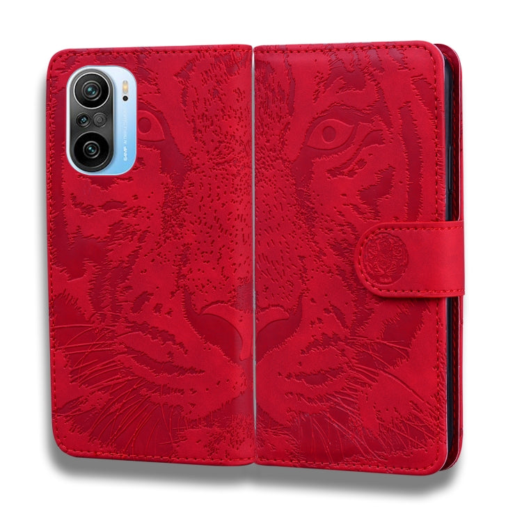 For Xiaomi Redmi K40 / K40 Pro / Poco F3 Tiger Embossing Pattern Horizontal Flip Leather Case with Holder & Card Slots & Wallet
