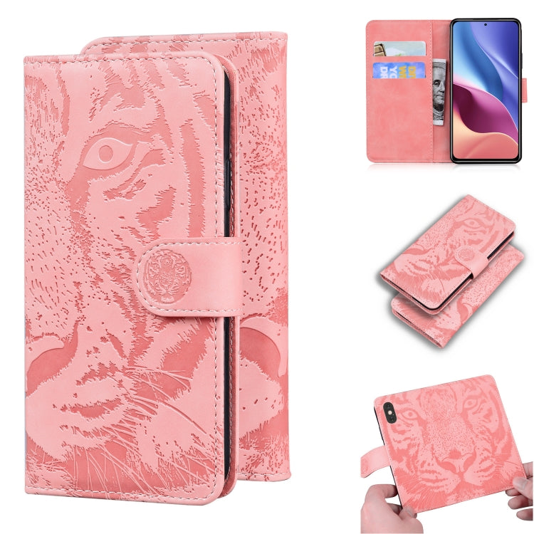 For Xiaomi Redmi K40 / K40 Pro / Poco F3 Tiger Embossing Pattern Horizontal Flip Leather Case with Holder & Card Slots & Wallet