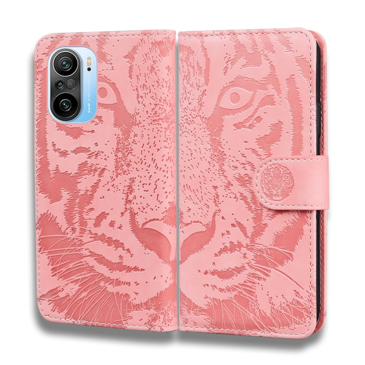 For Xiaomi Redmi K40 / K40 Pro / Poco F3 Tiger Embossing Pattern Horizontal Flip Leather Case with Holder & Card Slots & Wallet
