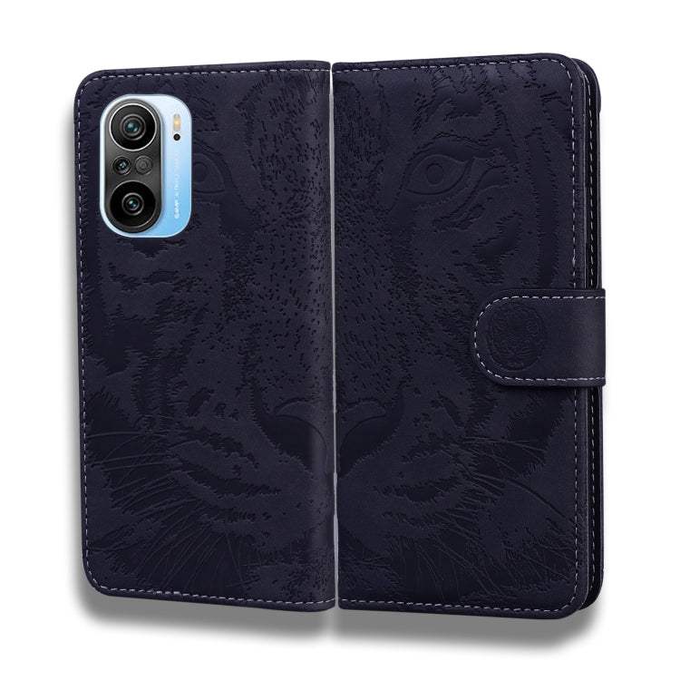 For Xiaomi Redmi K40 / K40 Pro / Poco F3 Tiger Embossing Pattern Horizontal Flip Leather Case with Holder & Card Slots & Wallet