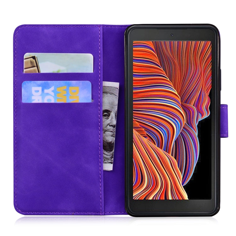 For Samsung Galaxy Xcover 5 Tiger Embossing Pattern Horizontal Flip Leather Case with Holder & Card Slots & Wallet