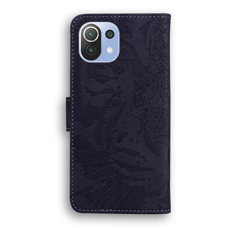 For Xiaomi Mi 11 Lite Tiger Embossing Pattern Horizontal Flip Leather Case with Holder & Card Slots & Wallet