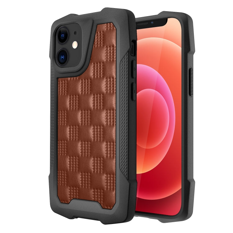 For iPhone 12 mini 3D Embossed PU + PC + TPU Skidproof Shockproof Case