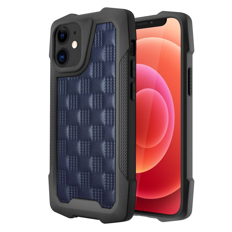 For iPhone 12 mini 3D Embossed PU + PC + TPU Skidproof Shockproof Case
