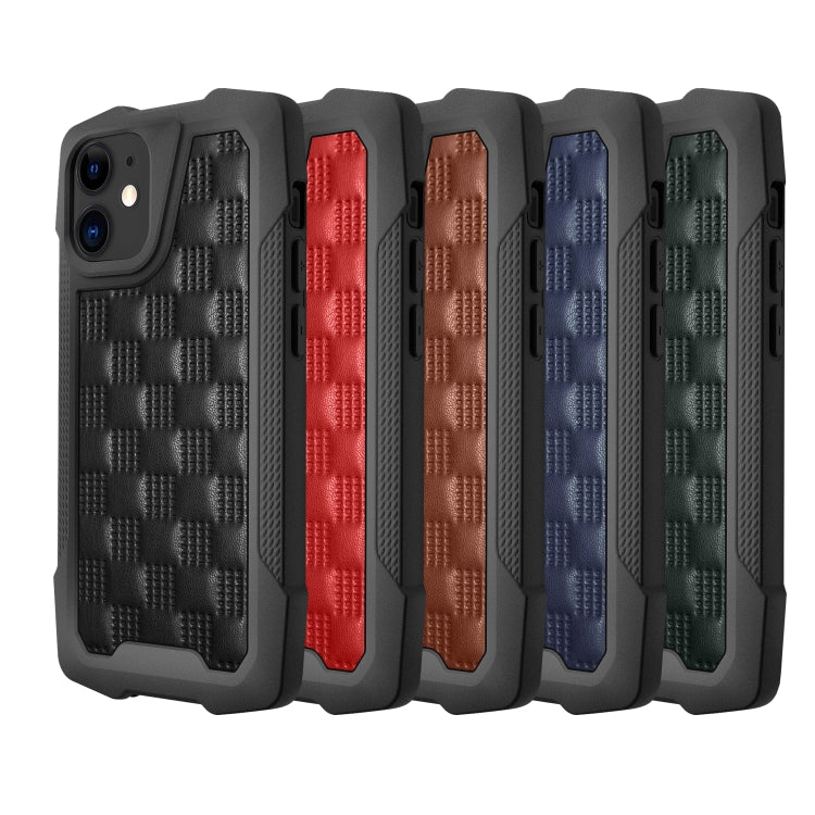 For iPhone 12 mini 3D Embossed PU + PC + TPU Skidproof Shockproof Case