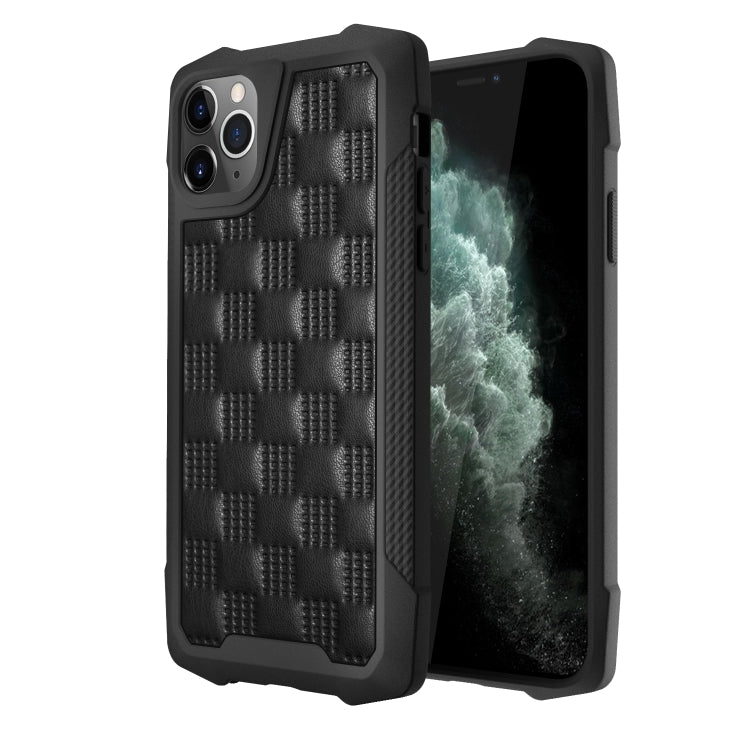 For iPhone 11 Pro Max 3D Embossed PU + PC + TPU Skidproof Shockproof Case