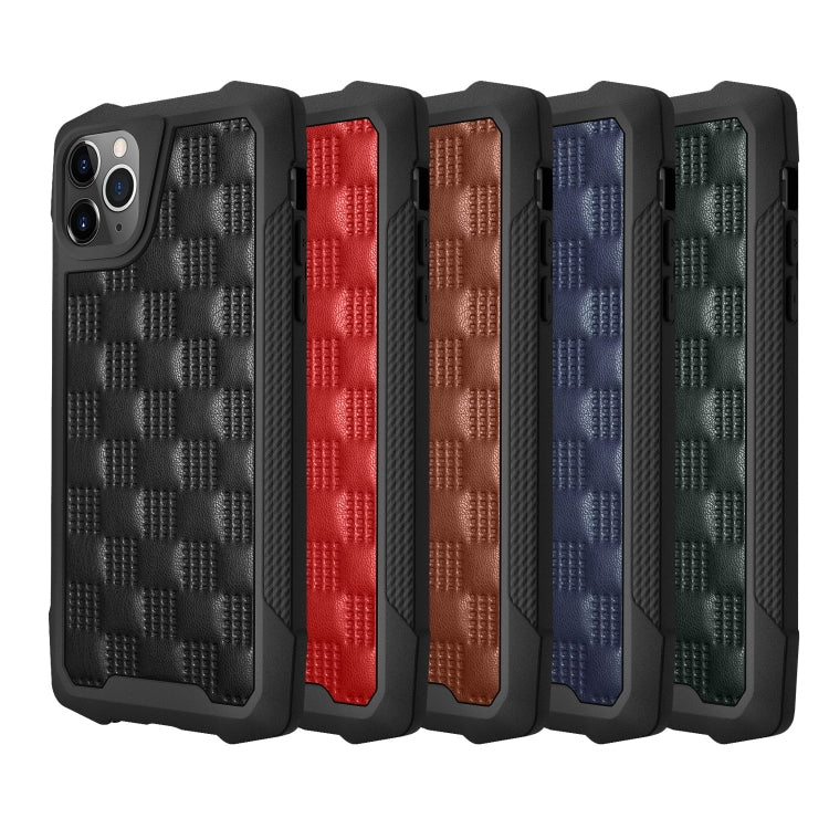 For iPhone 11 Pro Max 3D Embossed PU + PC + TPU Skidproof Shockproof Case