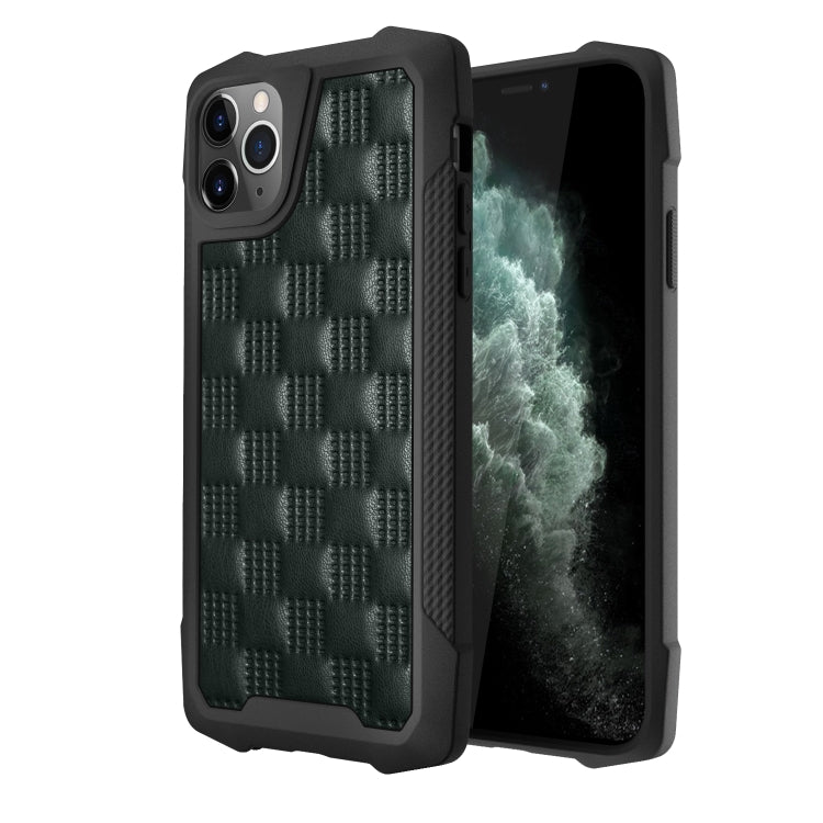 For iPhone 11 Pro Max 3D Embossed PU + PC + TPU Skidproof Shockproof Case