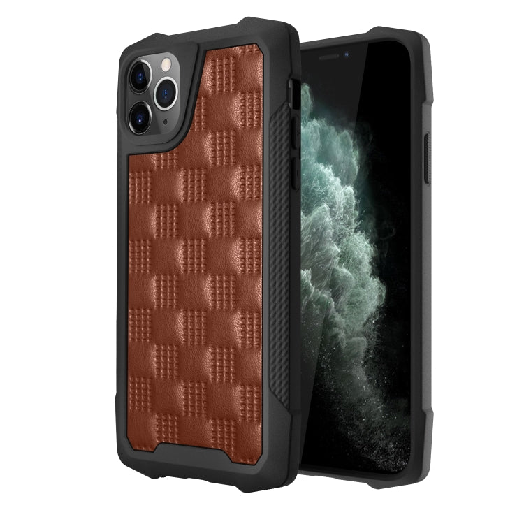 For iPhone 11 Pro 3D Embossed PU + PC + TPU Skidproof Shockproof Case